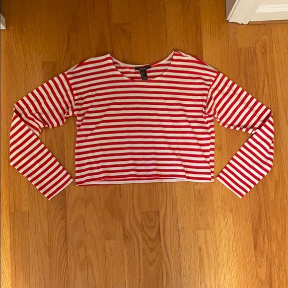 Forever 21 Tops - Forever 21 Red and White Stripe Shirt
